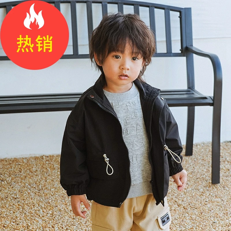 品牌男童秋装外套潮帅气时髦新款儿童洋气夹克上衣DBW35474