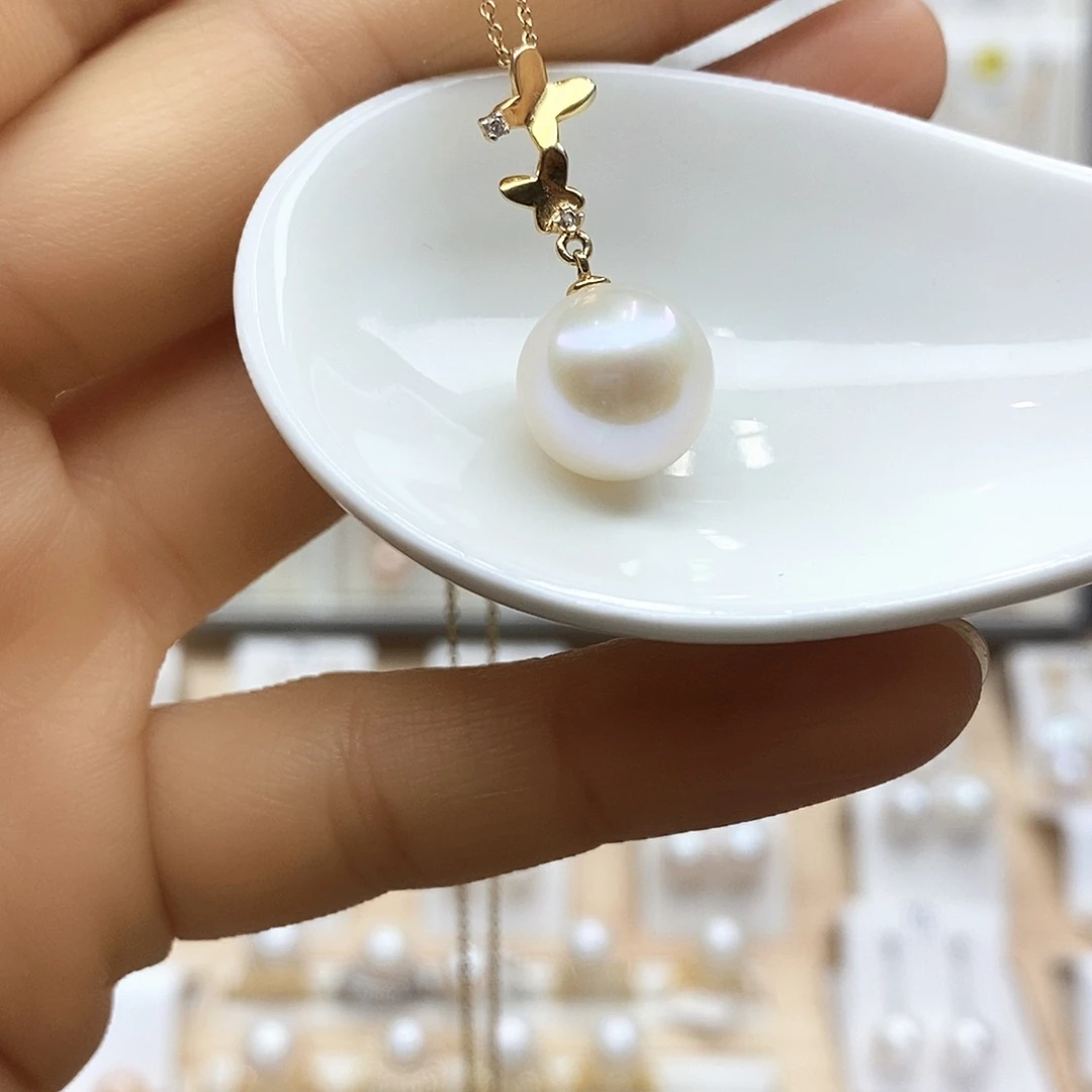 淡水珍珠颈饰银S925镶嵌