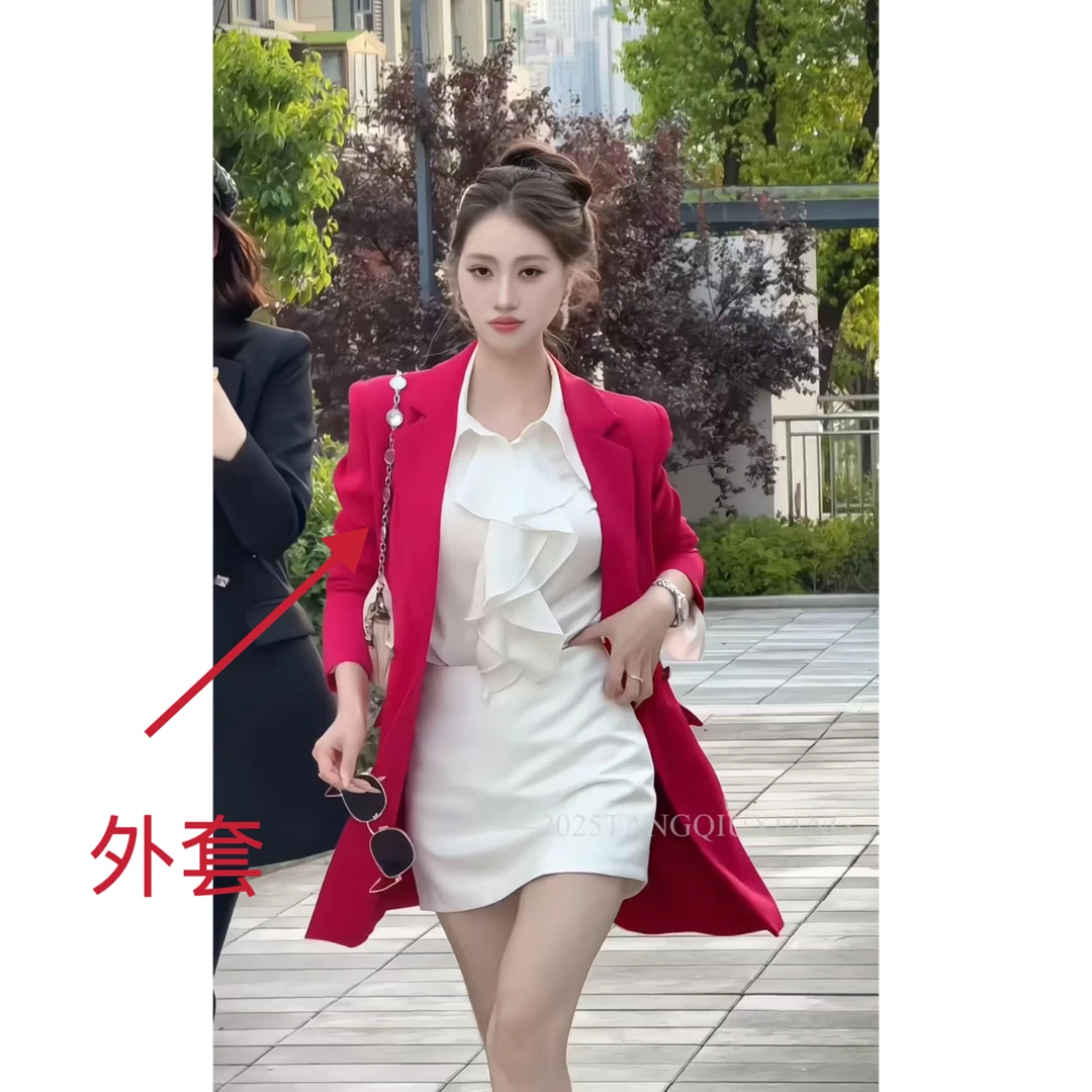 【浪漫之秋】气质洋气百搭纯色西装外套