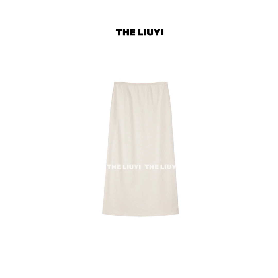 【LIUYI】醋酸羊毛混纺高腰加厚显瘦半身长裙511064
