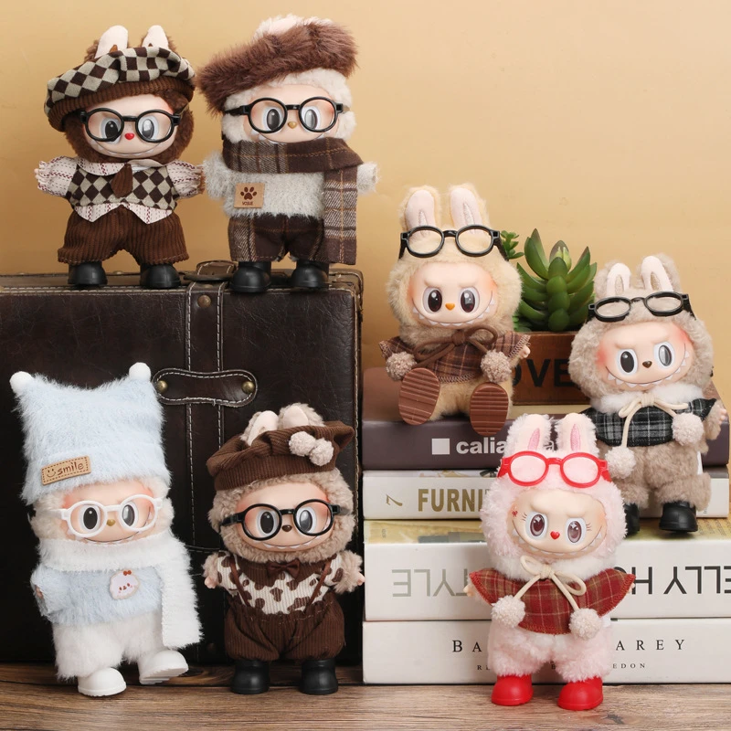 【labubu的衣服】拉布布娃衣一二代拉布布公仔套装巧克力色系