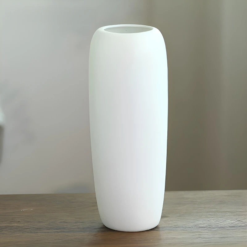 简约创意白色陶瓷花瓶客厅插花高档大气摆件家居水培器皿干花装饰