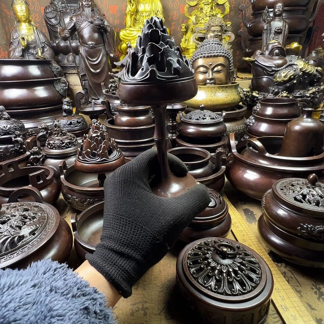 李***乐博山炉熏香炉铜香炉家用供香炉家具摆件