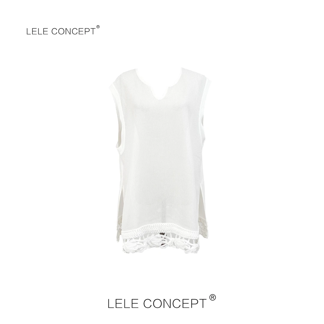LELE CONCEPT丨随性慵懒无袖镂空网上衣S1102