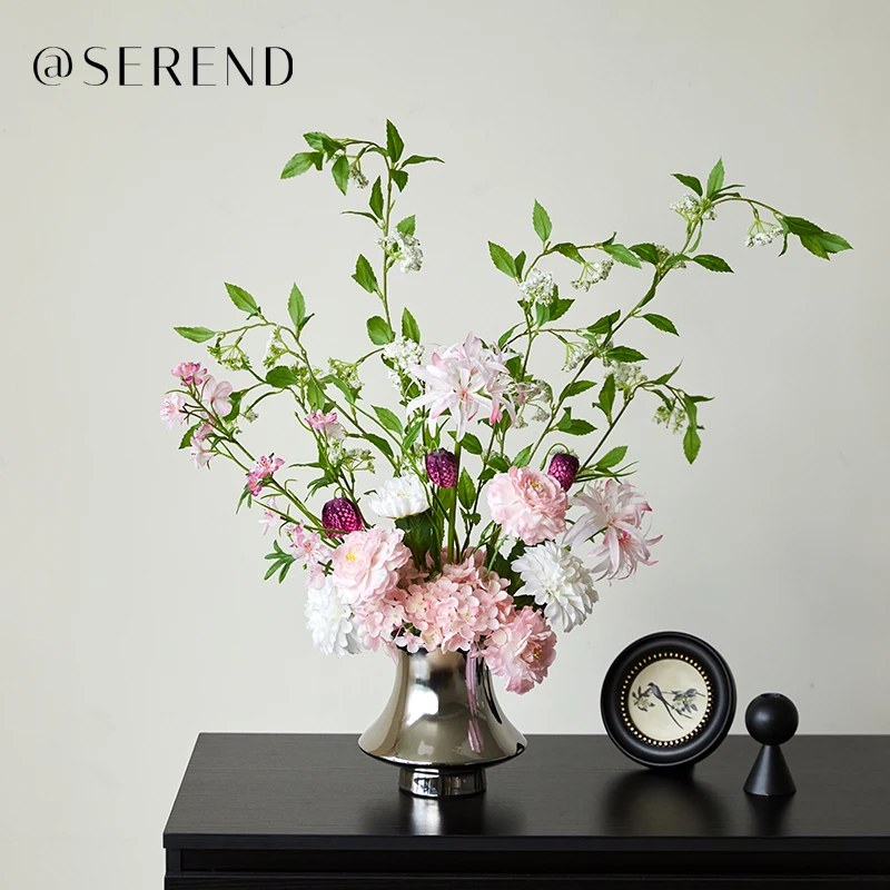 粉汽-花艺森系原创设计仿真花假花卧室床头柜餐桌装饰摆件手捧花