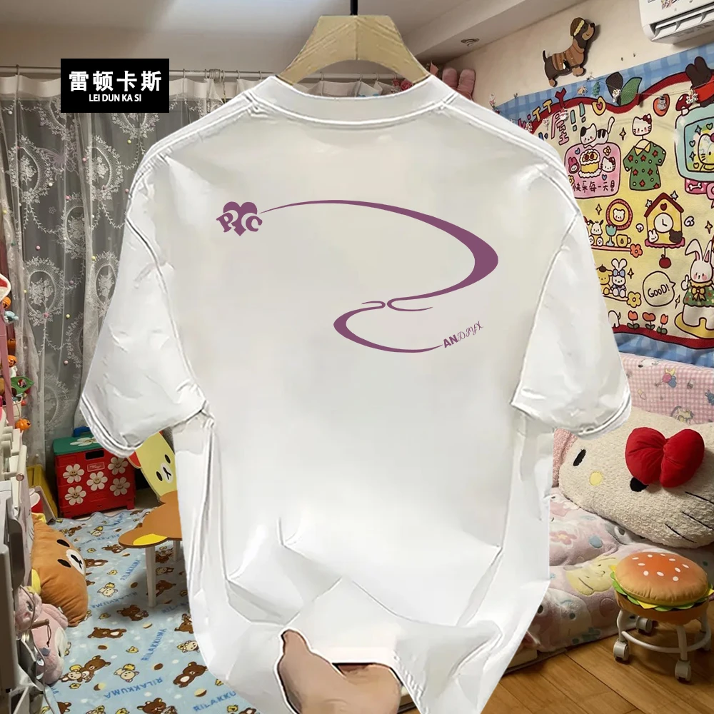 雷顿卡斯美式痞帅重磅纯棉短袖T恤青年男女款夏季ins潮牌圆领上衣