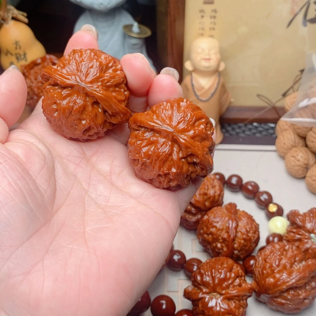 吊坠文玩核桃老*-宫灯