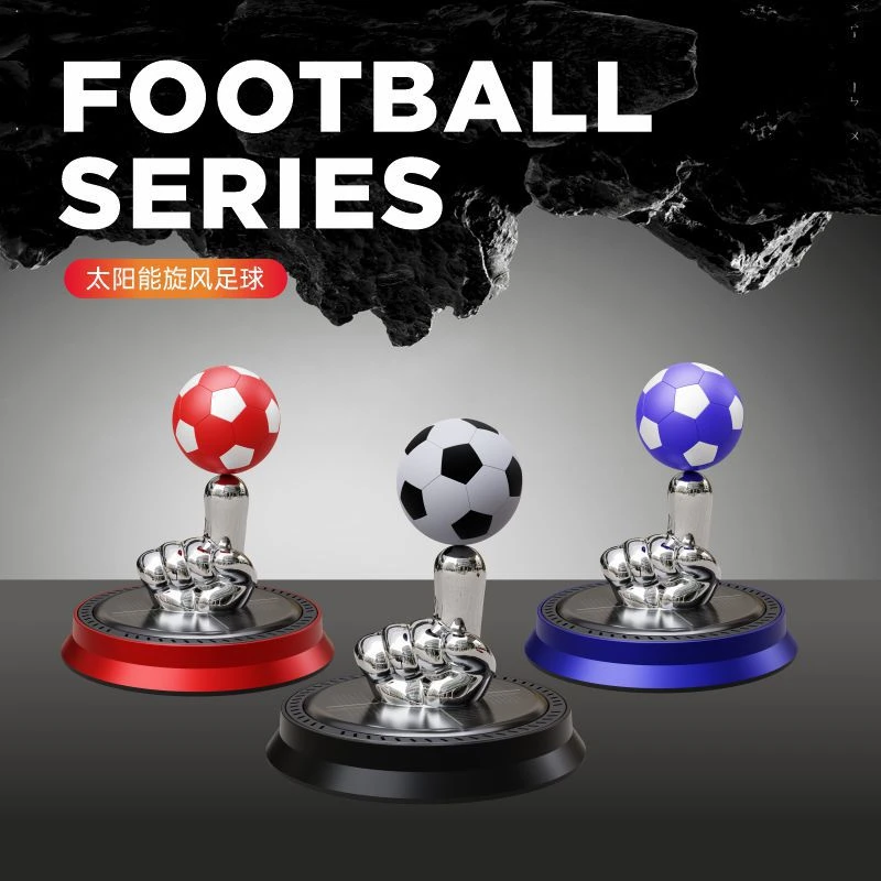 车载香薰摆件太阳能香水座式足球旋转香薰汽车用品高档内饰用品香