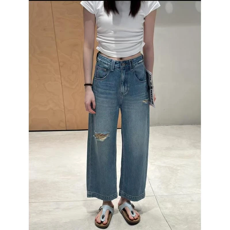 HH 汉麻九分裤！夏天行走的空调裤+随性感破洞，夏天不爱短裤的福音