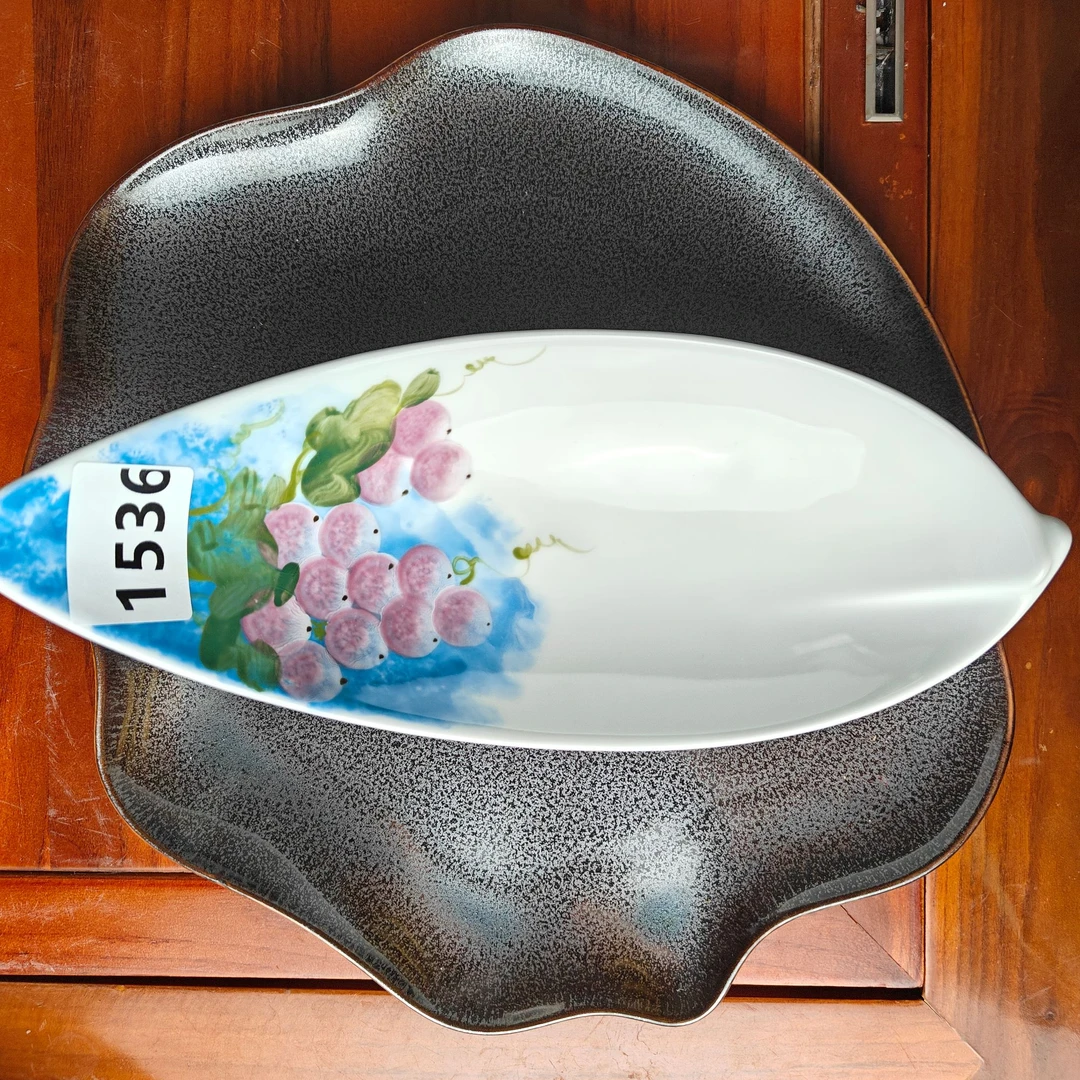 景德镇手绘釉中彩（食品级）帆船盘家用盘子1536