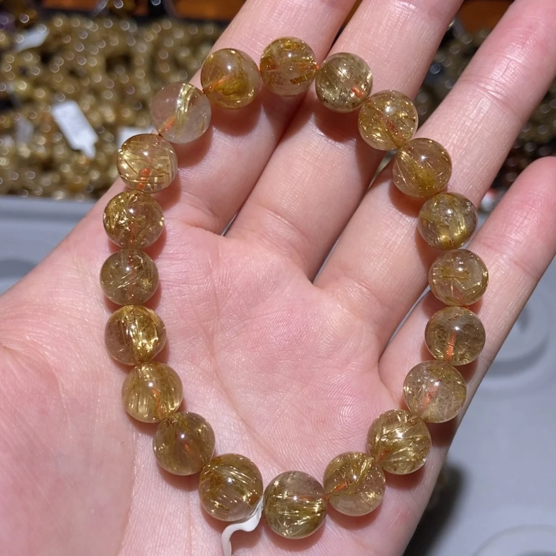 水晶手链未镶嵌金发晶9m