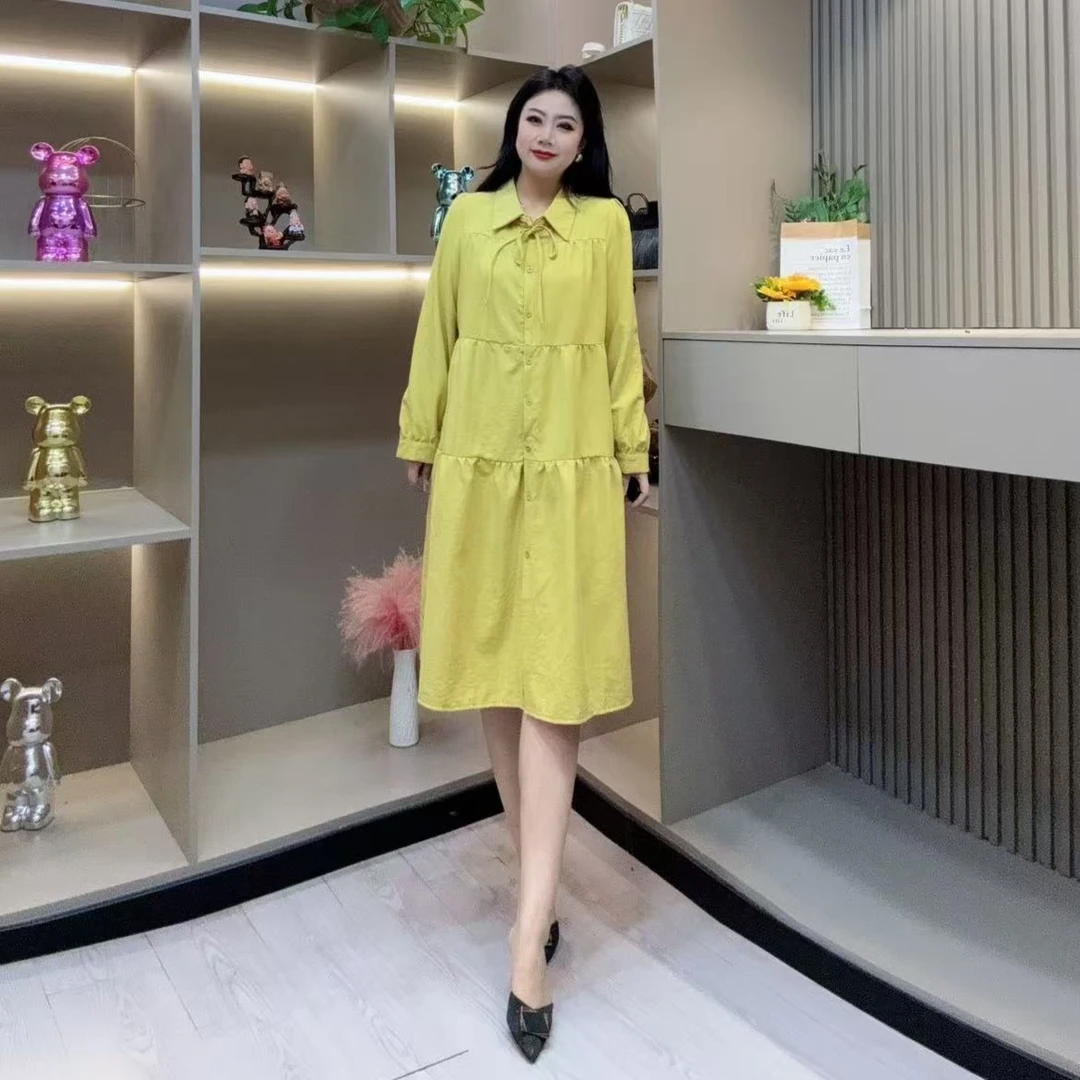 冬季连衣裙-甜 5100时尚潮流减龄休闲百搭设计胖MM大码女装新款