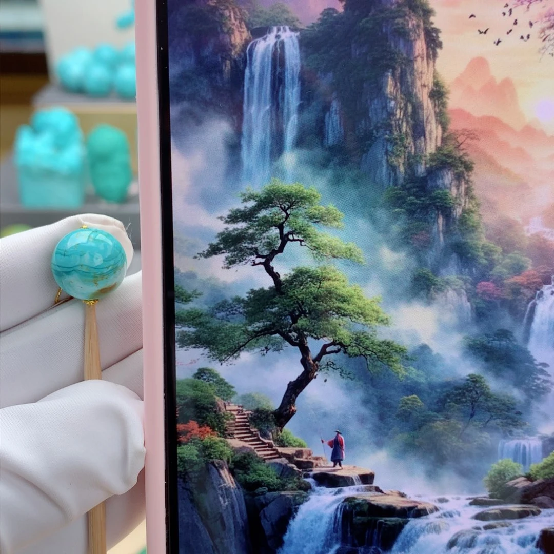 未镶嵌绿松石珠宝奇石