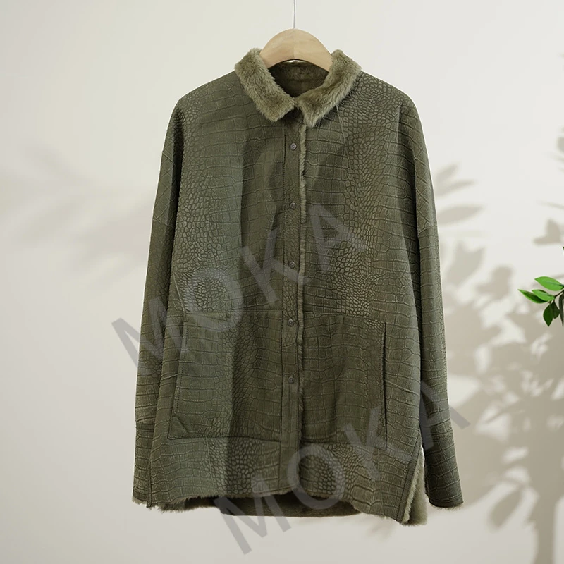 进口美利诺皮毛一体双面双穿女士皮衣（241533）20922