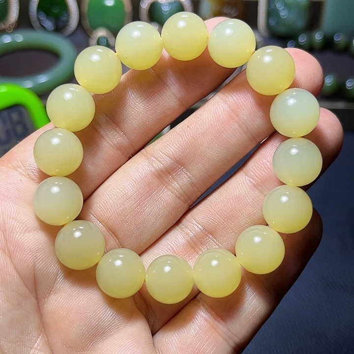 和田玉手链未镶嵌蔷****7