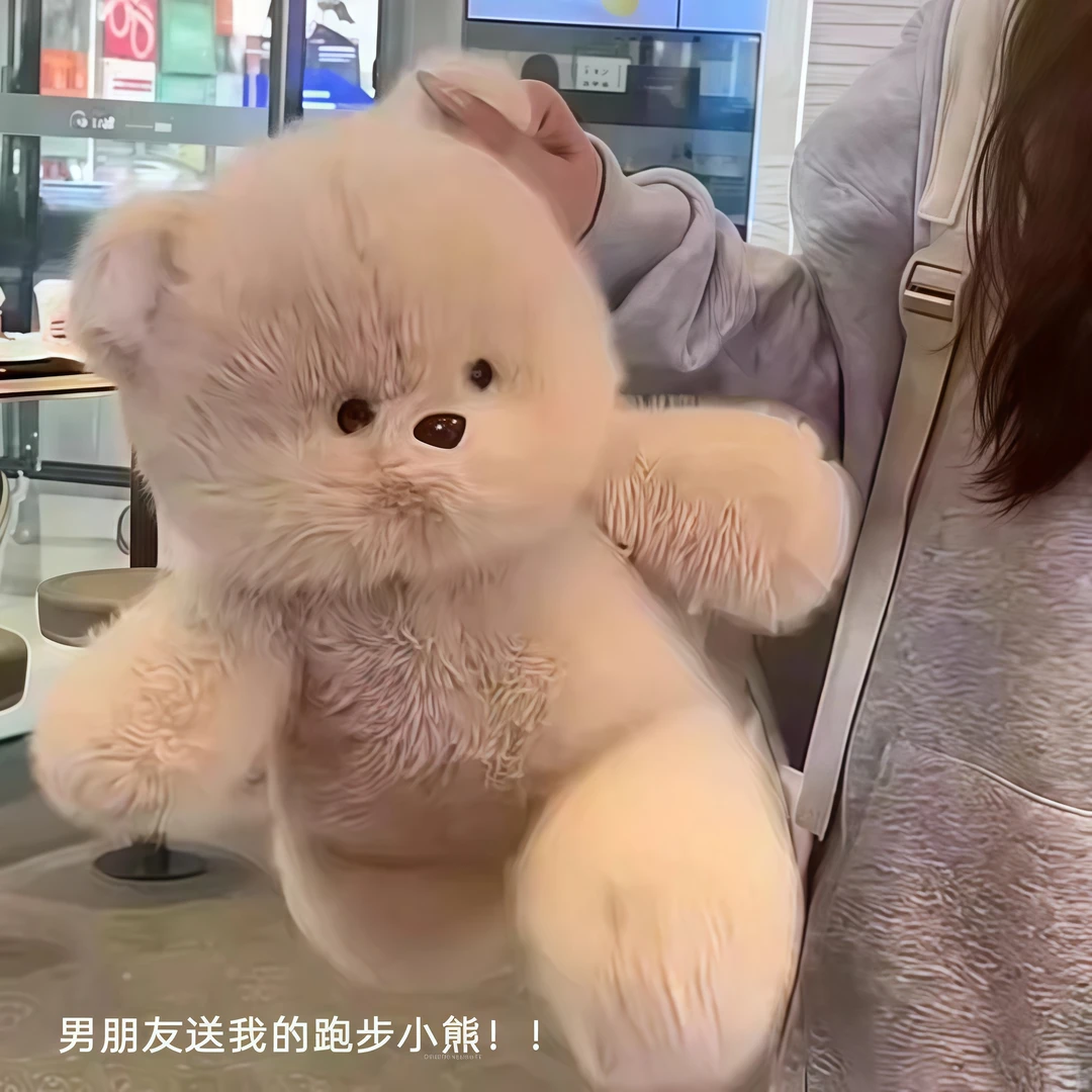 会跑步的小熊玩偶娃娃公仔毛绒玩具抱枕生日礼物跑跑动物系列61日