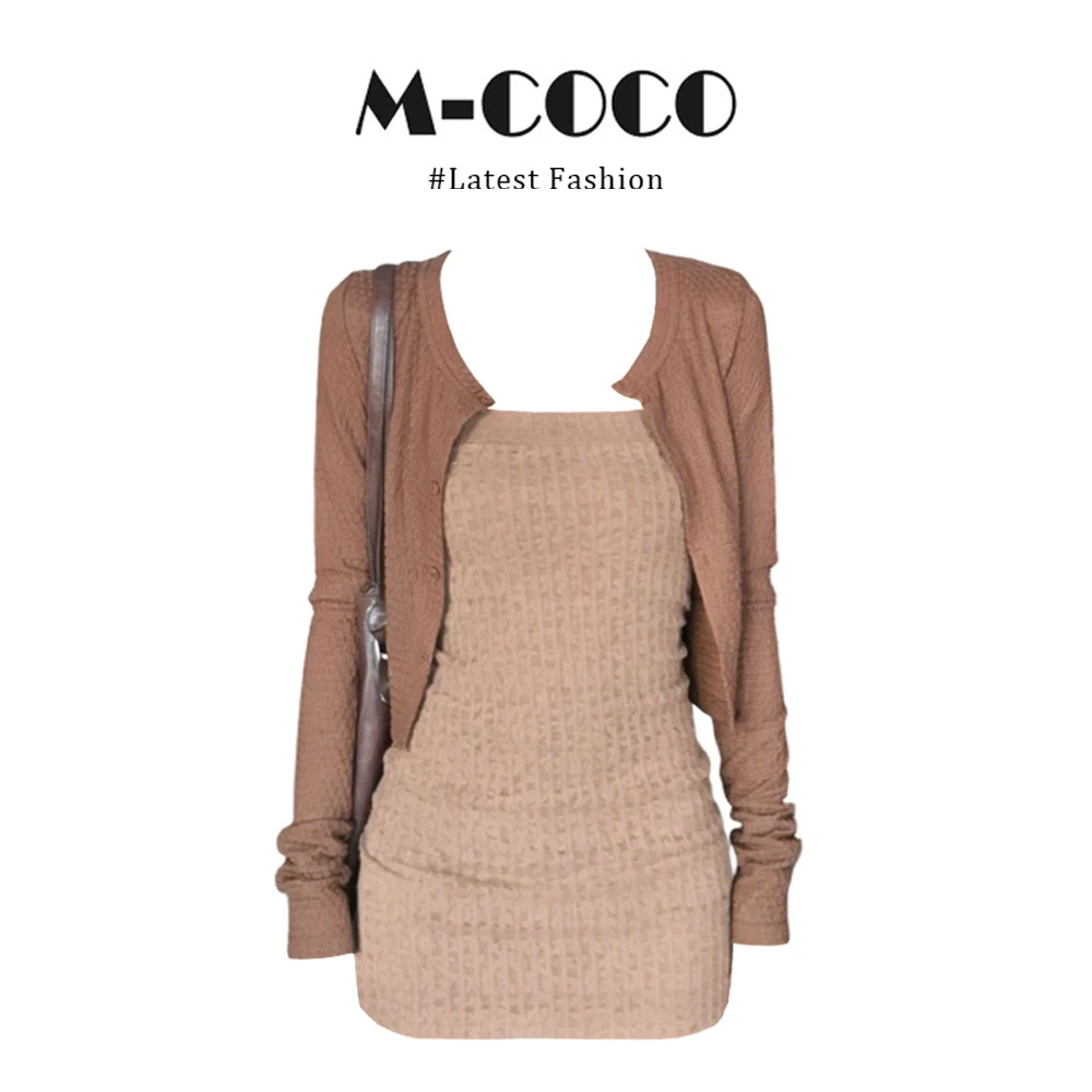 美式辣妹抹胸连衣裙套装女秋季新款性感收腰显瘦内搭短款包臀裙