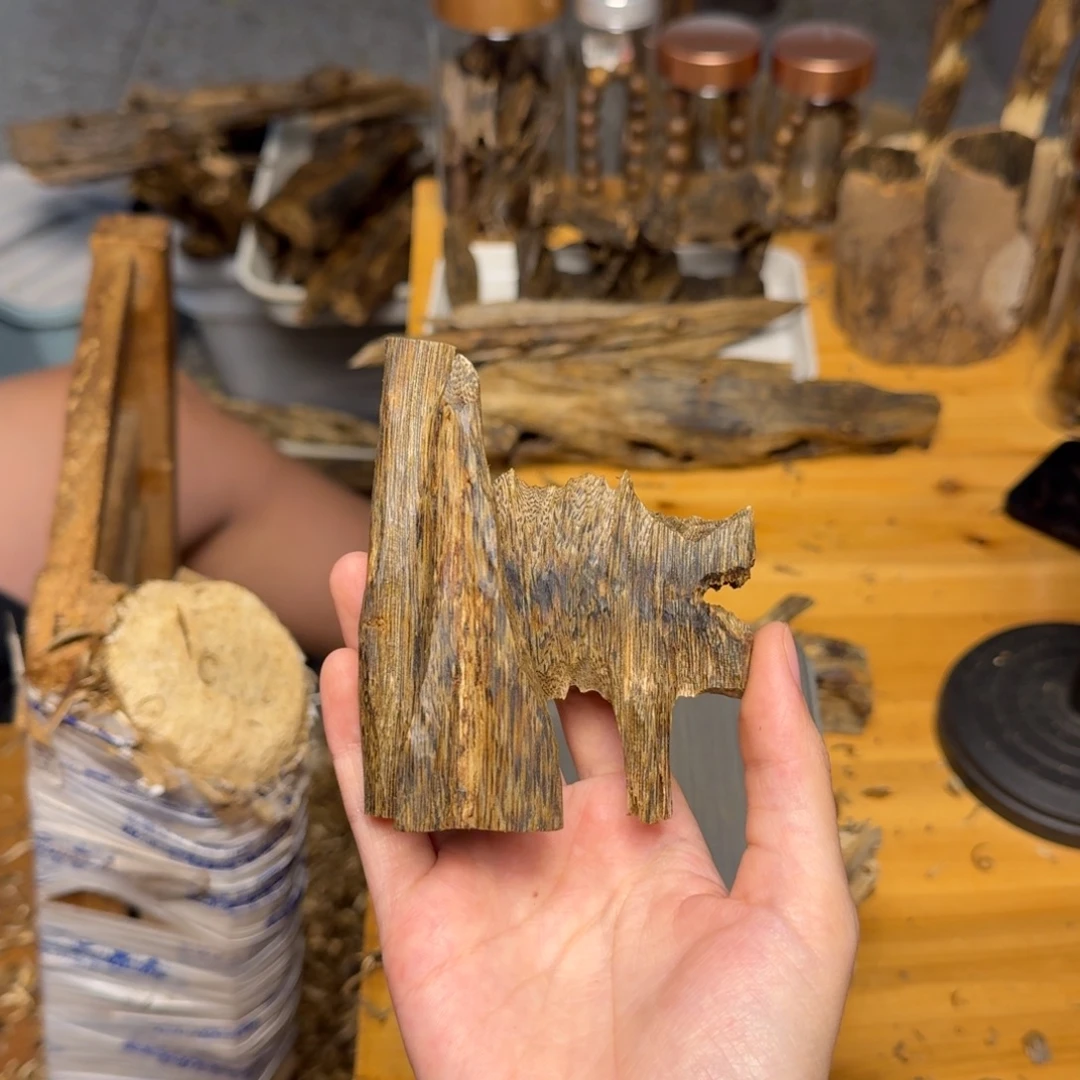 沉香沉香碎屑白棋块料27克