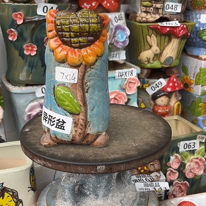 紫砂花盆粗陶材质多肉花盆
