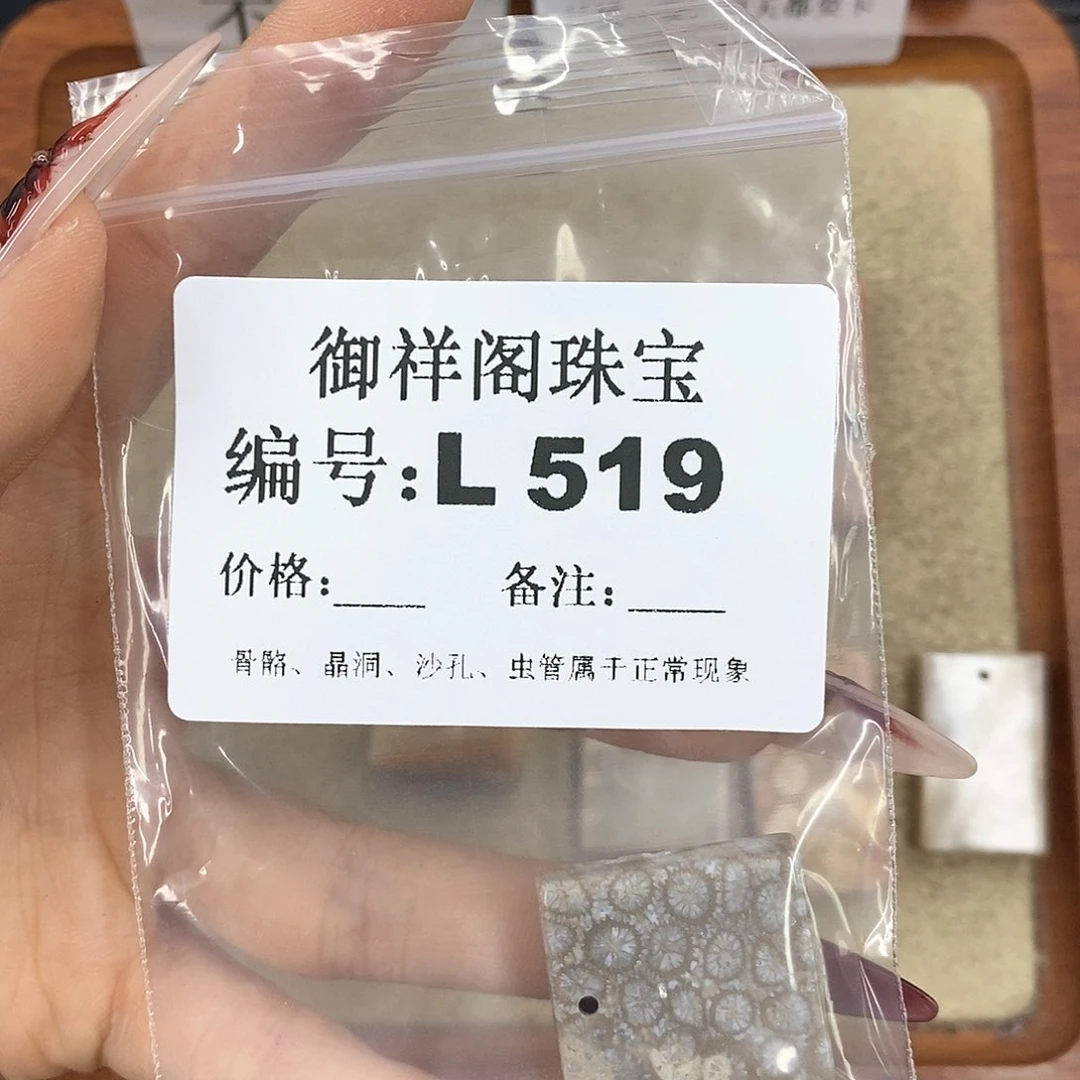 硅化珊瑚（珊瑚玉）颈饰未镶嵌上**?