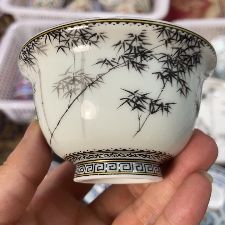 陶摆件景德镇陶瓷主人杯2233
