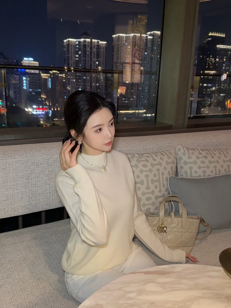 TTa 粗纺羊绒高领套头针织衫休闲打底衫 GM-21018