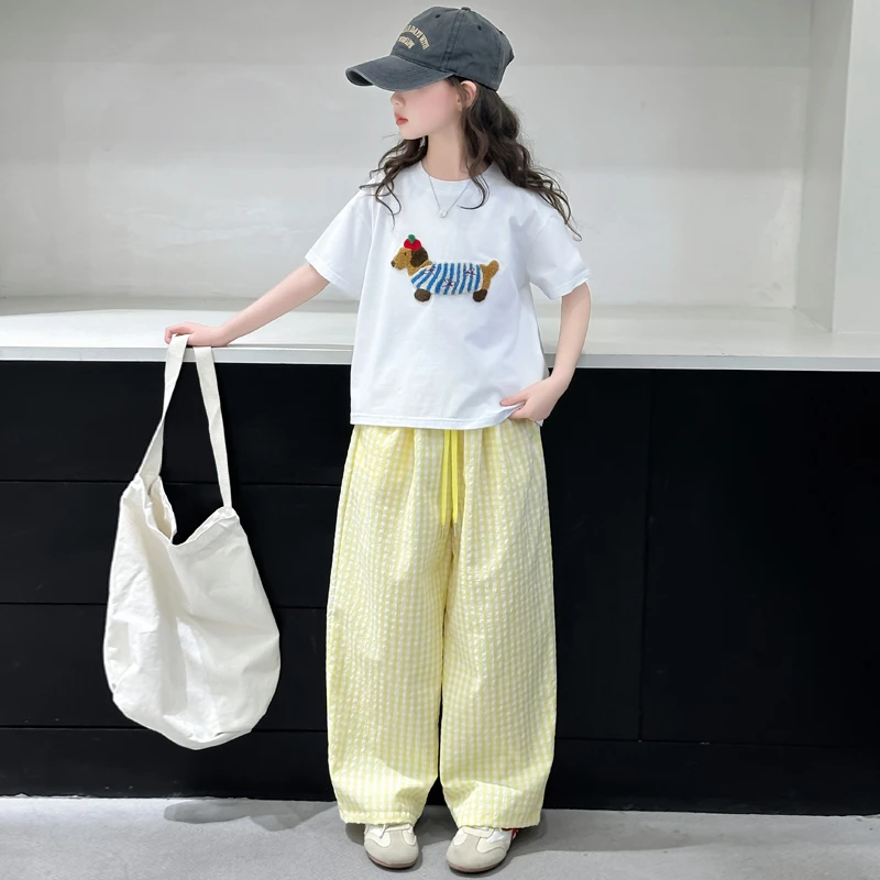 女童夏装套装2025新款儿童洋气时髦夏季中大童女孩休闲运动两件套