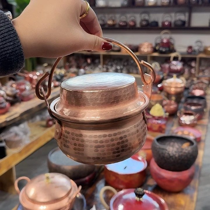 紫铜手工制作罗锅14口径