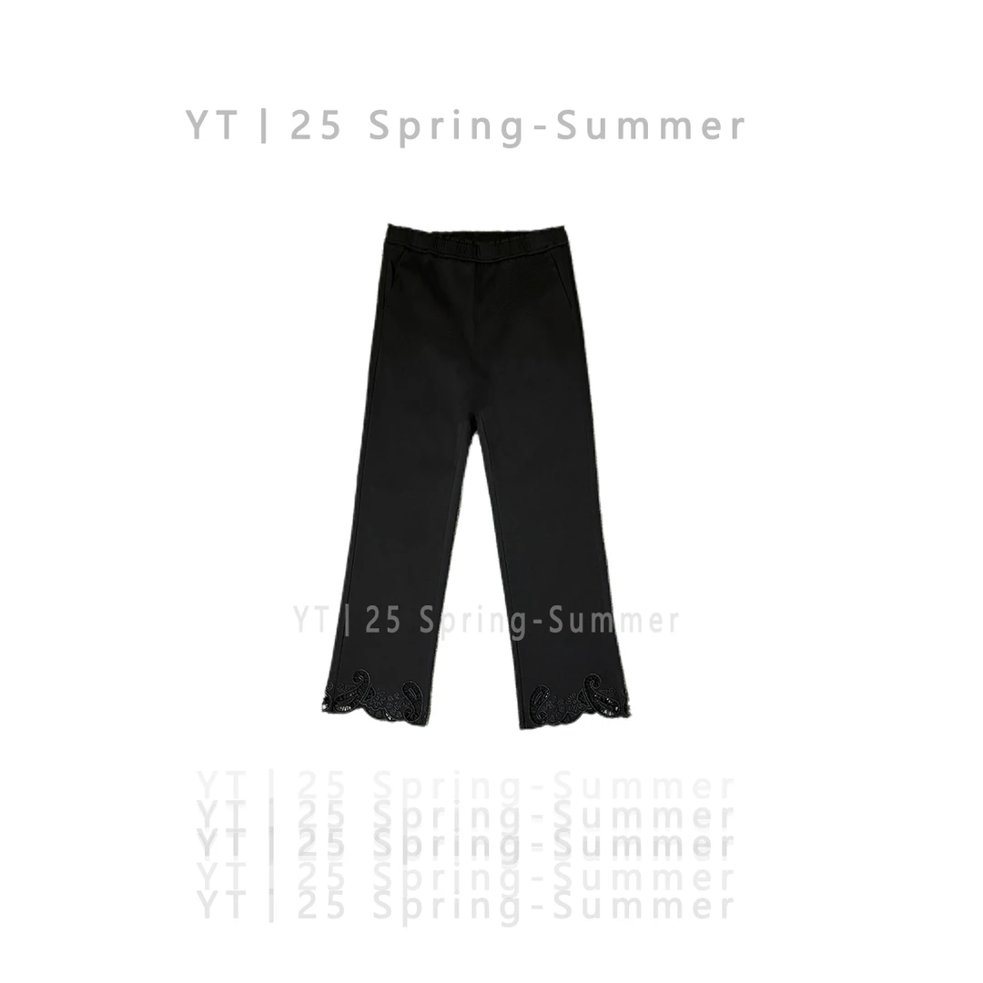 YT&新款九分直筒新款百搭高腰亲肤高弹抗皱女显瘦垂感精致#i060