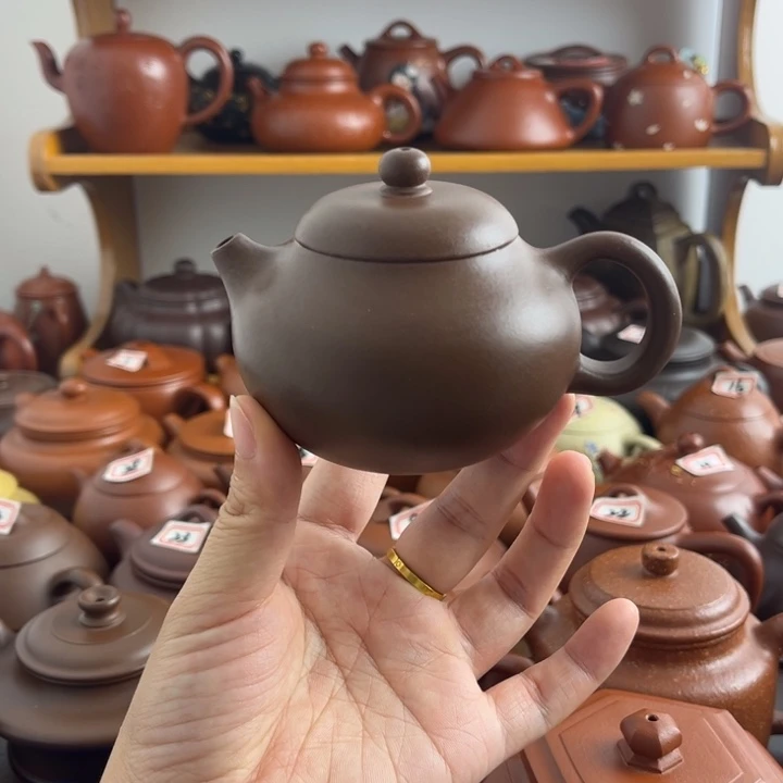 茶壶紫砂150cc紫泥半手微瑕