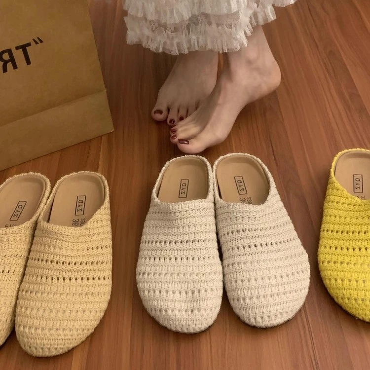 法式！森系女孩！晚晚风厚底波西米亚勃肯鞋女外穿春夏一脚蹬包头