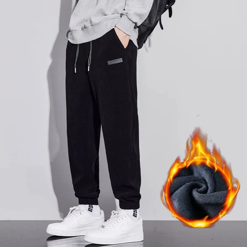 【百搭男士必备款】保暖束脚裤休闲裤运动潮流加绒长裤宽松男士裤子