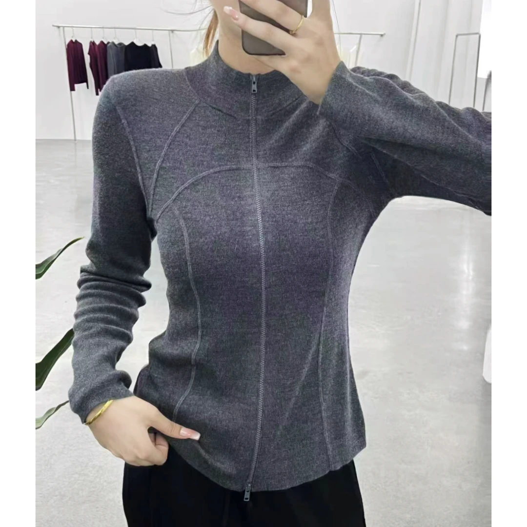 绵羊毛打底可外穿鱼骨拼接修身显瘦百搭弹力女外套设计感中高领