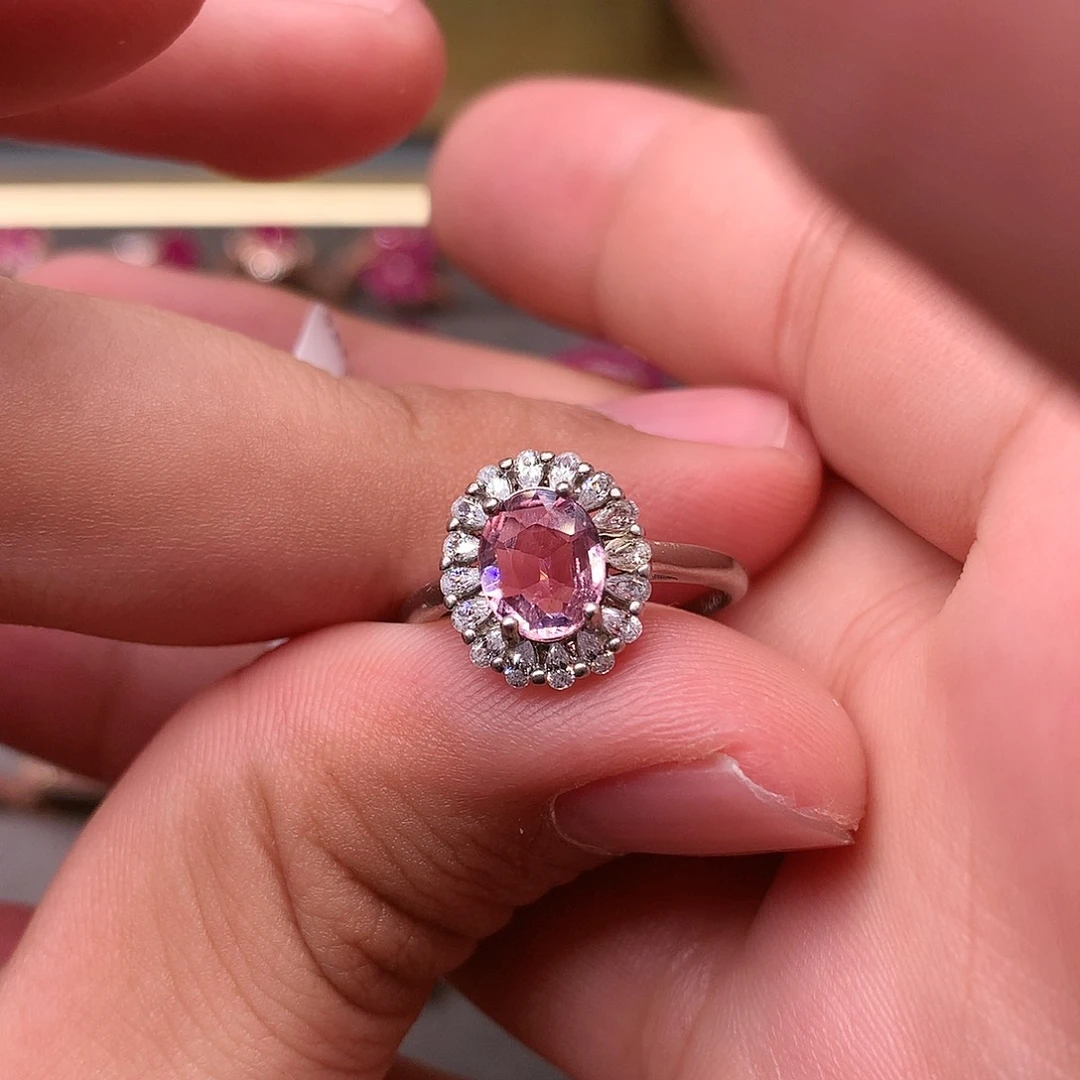 碧玺戒指银S925镶嵌00000