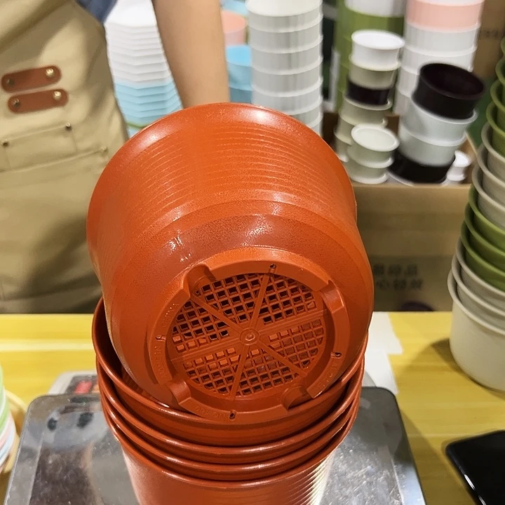 矮陶口18高12.5陶红无托5个