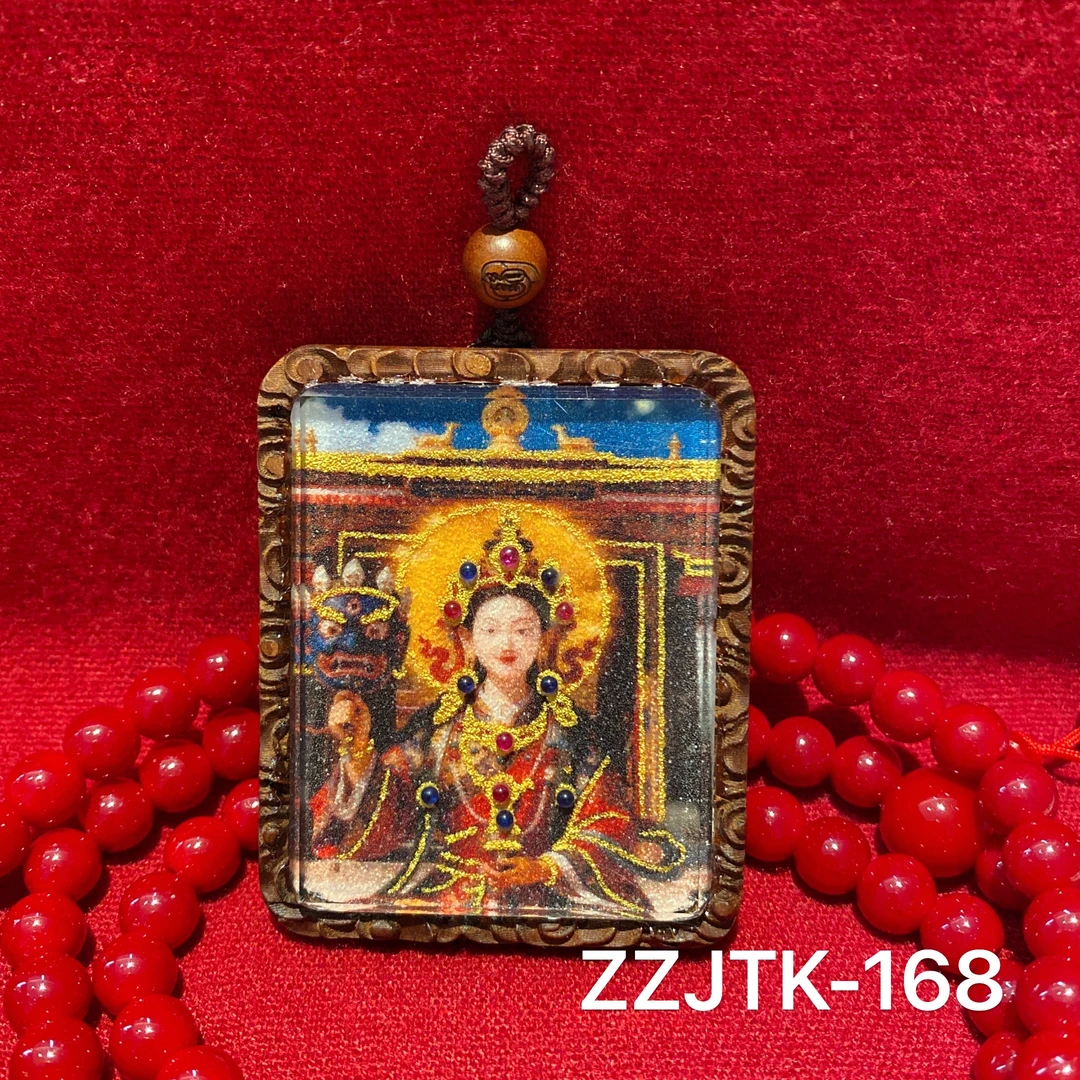 晶仰合金吊坠 ZZJTK-168高精工扎基藏女CC手工砂唐卡