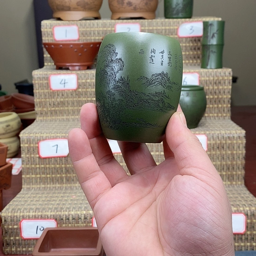 紫砂花盆我在等一