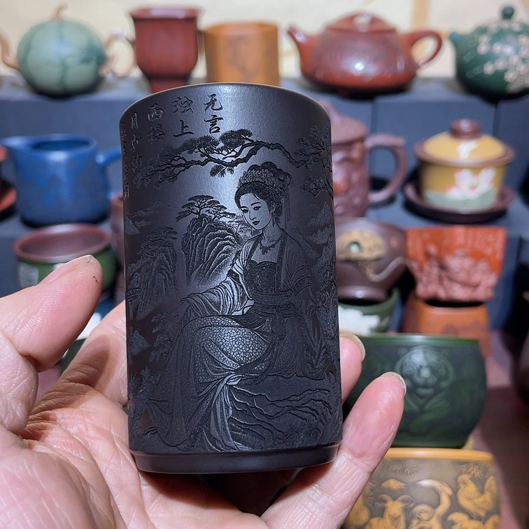 原矿紫砂手工主人杯