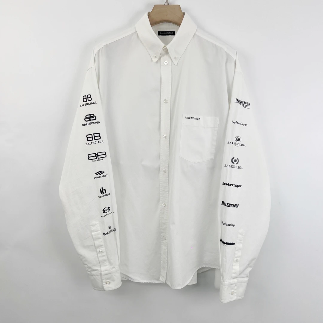 全新未使用 Balenciaga/巴黎世家 39码/印花衬衫编码05651
