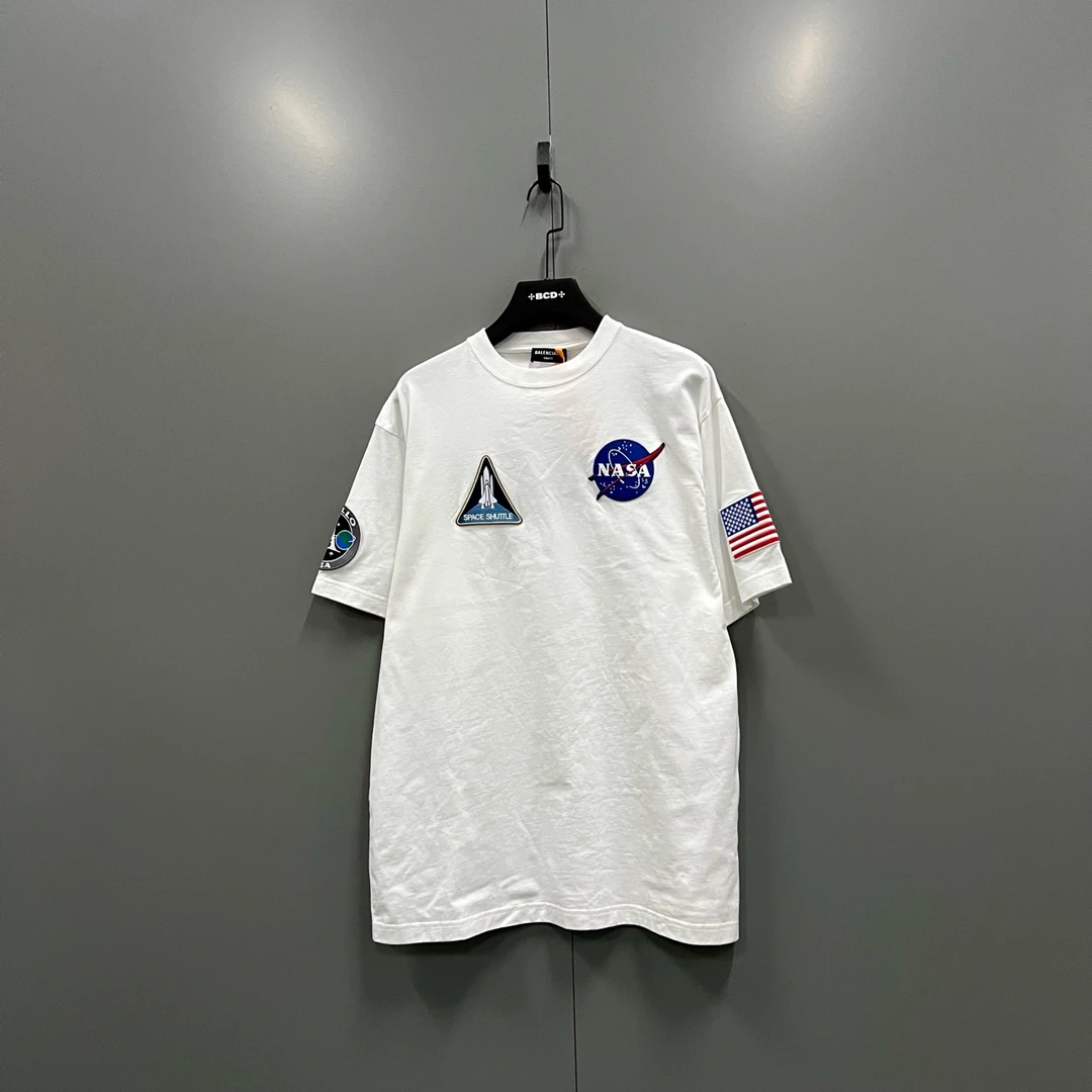 95新 Balenciaga/巴黎世家 （ll）× nasa联名徽标刺绣圆领短袖 XS码