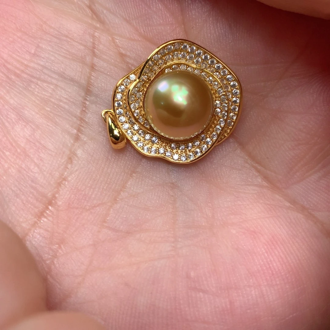 海水珍珠颈饰银S925镶嵌