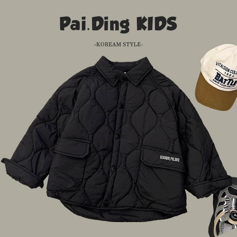 【小首尔】现货-qc7冬装儿童韩版时尚葫芦纹保暖休闲棉服外套SJ4749