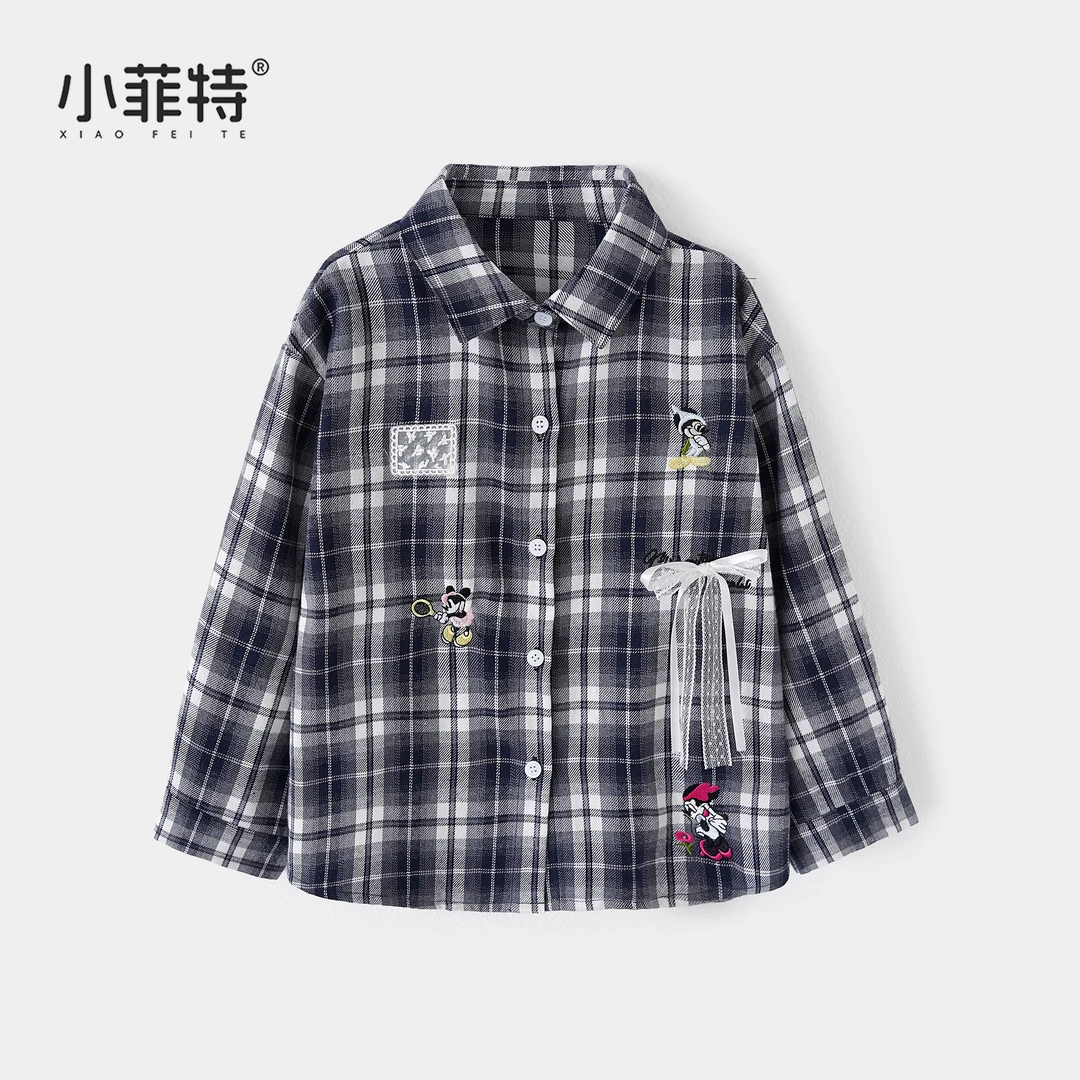 小菲特秋季新款女童装时尚上衣中大童休闲洋气儿童衬衫BGYQ52522