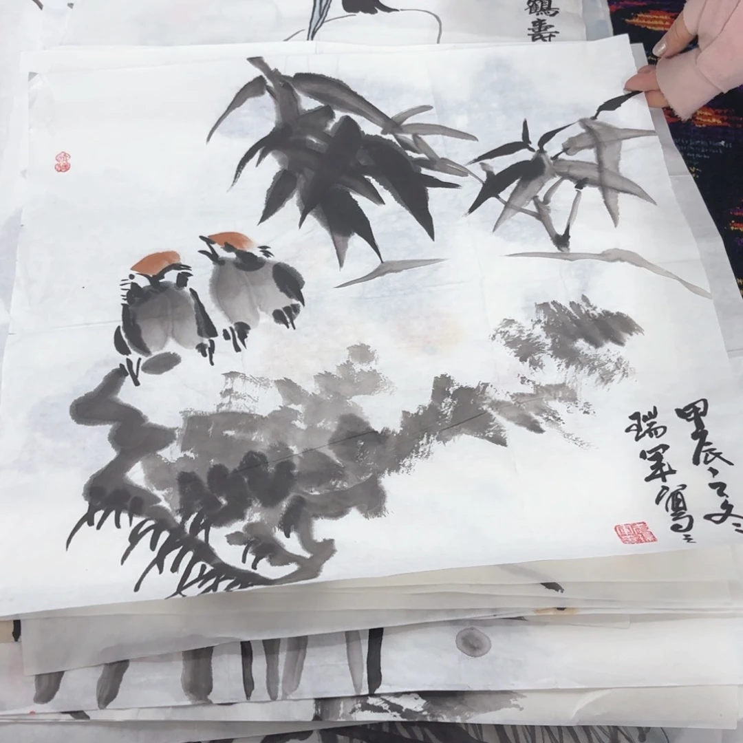 国画武瑞军斗方作品童