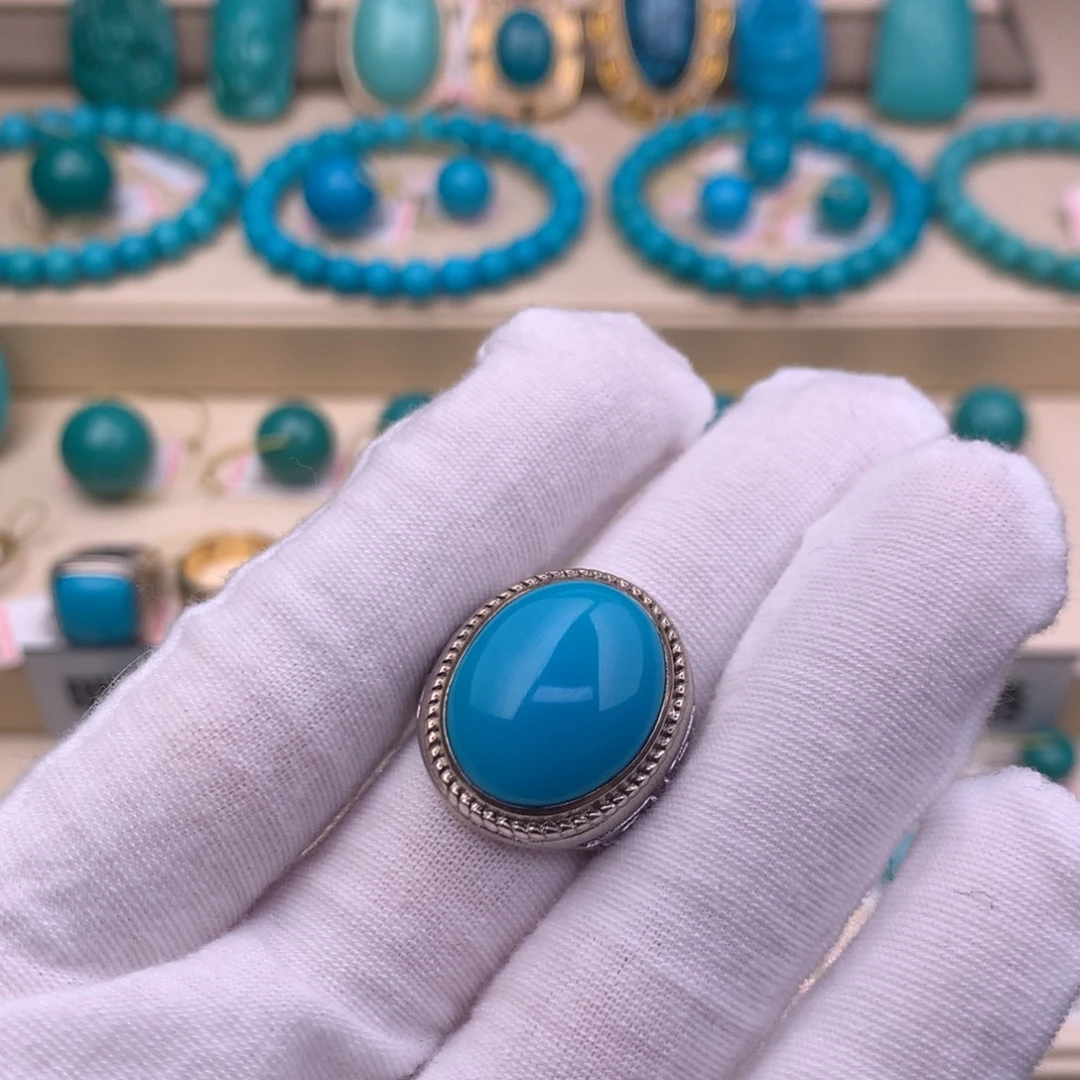 绿松石银S925镶嵌珠宝奇石