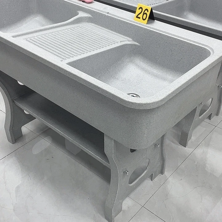 平***生石英石双池115*58*80灰