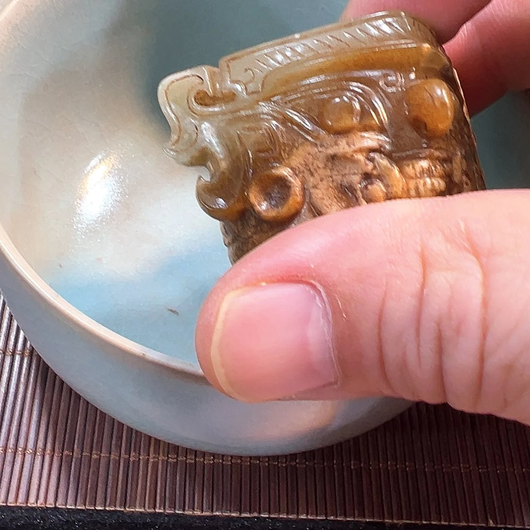 瓷片L*然五大名窑瓷器摆件瓷片
