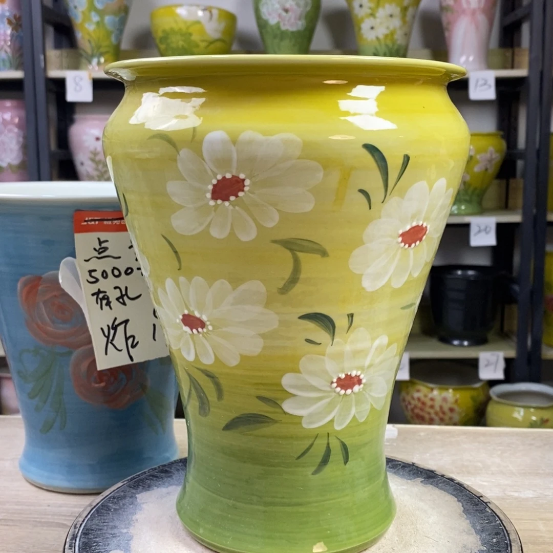 景德镇手工手绘陶瓷花盆