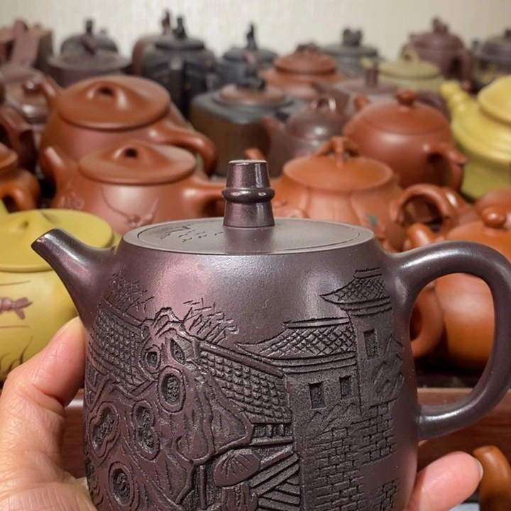 紫砂茶壶微瑕处理一把