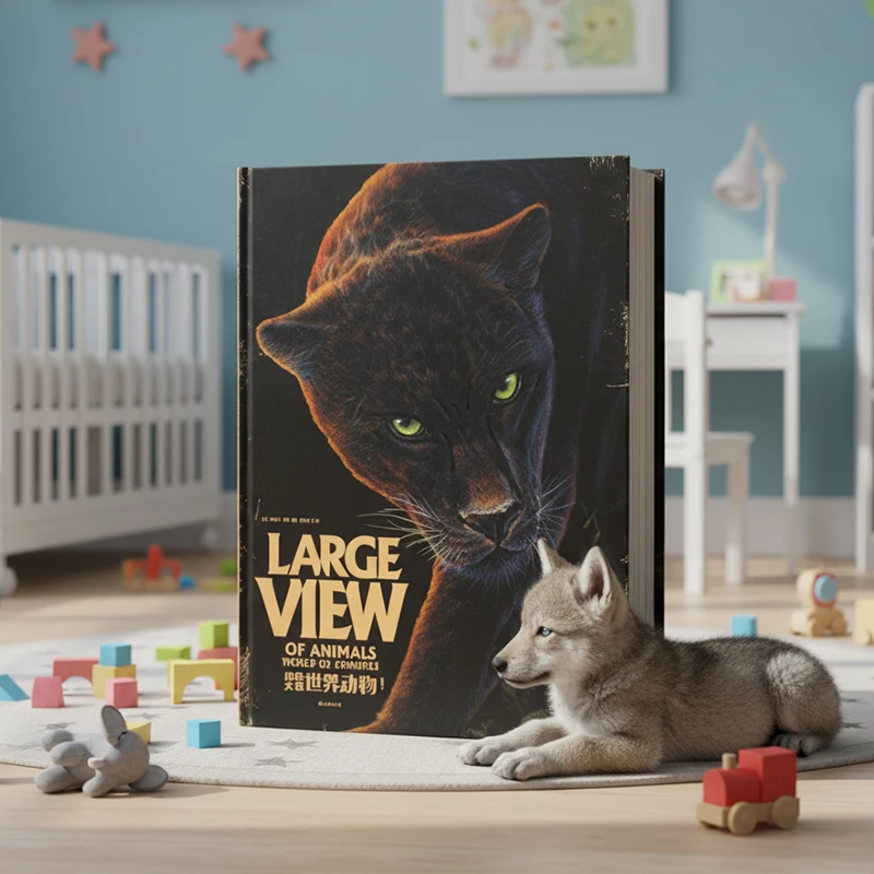 动物大书地板大绘本翻翻炫彩手绘早教启蒙0-3岁幼儿园书籍双11